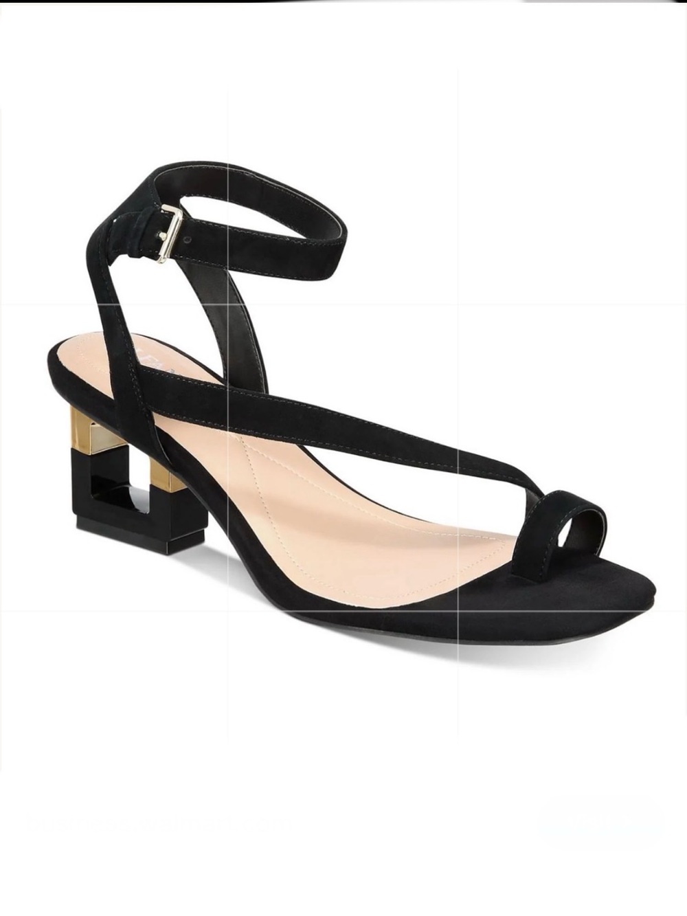 ALFANI Coreena Black Velvet Square Heel
Ankle Strap Dress Heel Sandal Sz 8 M - Picture 5 of 13